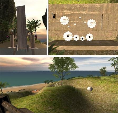 Overview of virtual environment game mechanics: throwing, puzzle, bowling