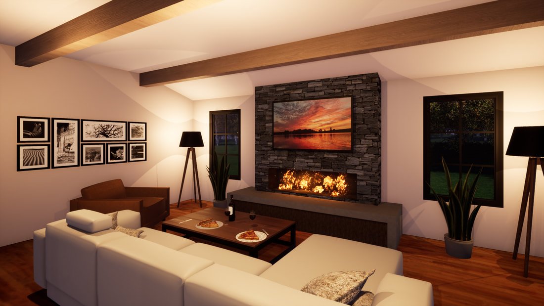 Living room design render